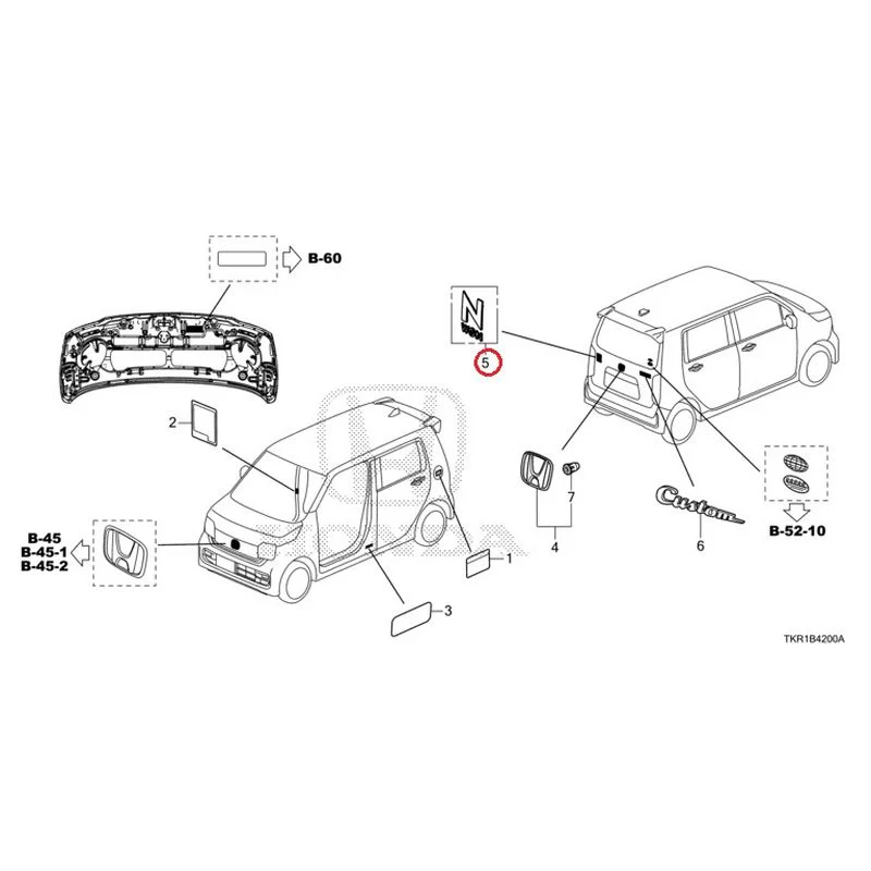 [NEW] JDM HONDA N-WGN JH3 2023 Emblem/Caution Label GENUINE OEM - Image 6
