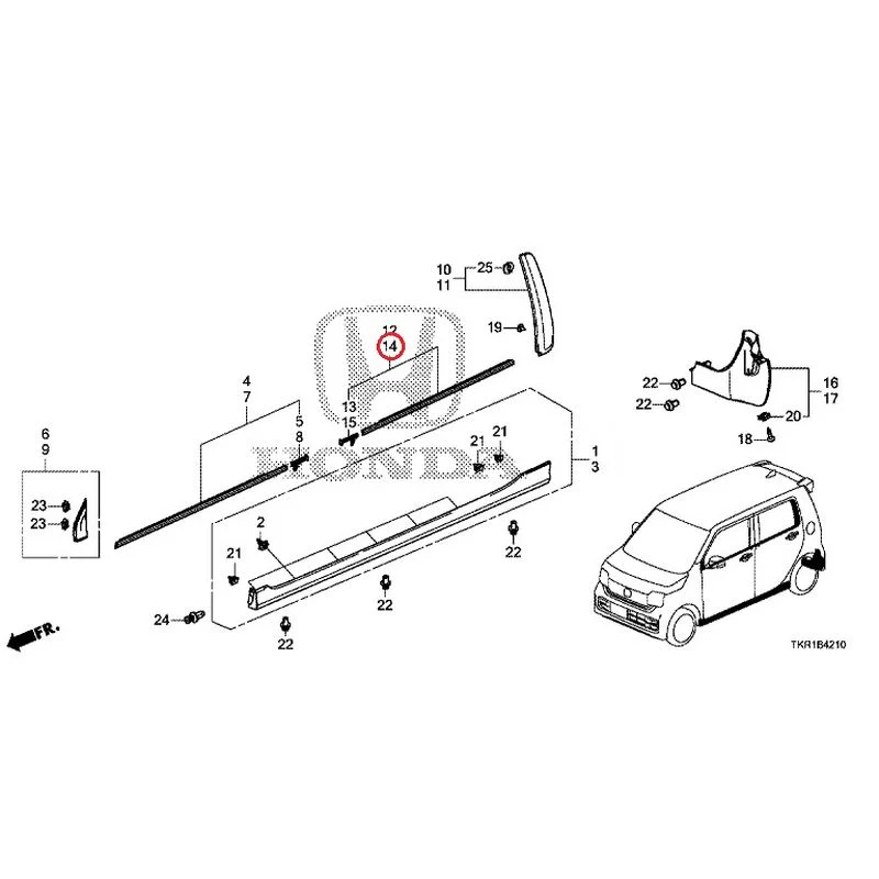 [NEW] JDM HONDA N-WGN JH3 2023 Molding/Side Sill Garnish GENUINE OEM - Image 12