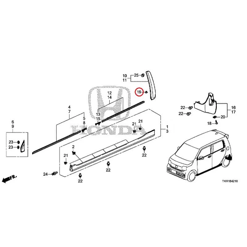 [NEW] JDM HONDA N-WGN JH3 2023 Molding/Side Sill Garnish GENUINE OEM - Image 17