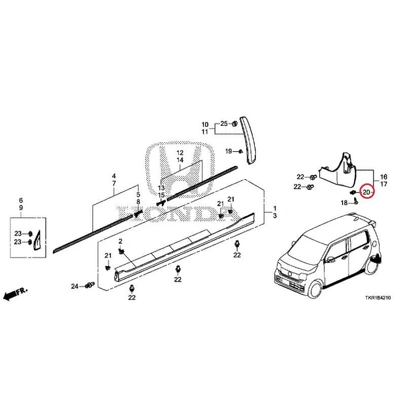[NEW] JDM HONDA N-WGN JH3 2023 Molding/Side Sill Garnish GENUINE OEM - Image 18