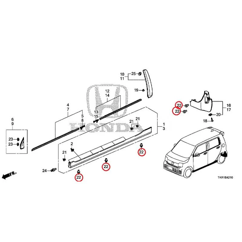 [NEW] JDM HONDA N-WGN JH3 2023 Molding/Side Sill Garnish GENUINE OEM - Image 19