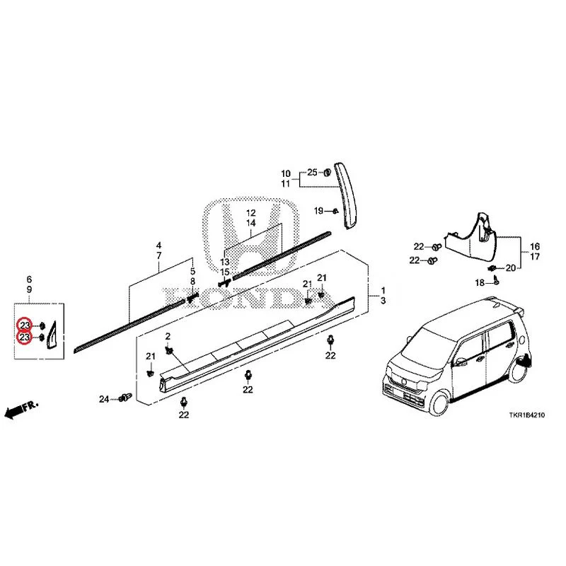 [NEW] JDM HONDA N-WGN JH3 2023 Molding/Side Sill Garnish GENUINE OEM - Image 20