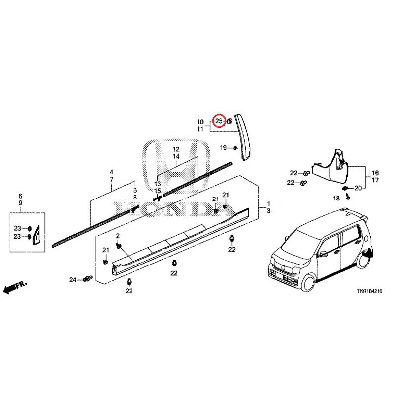 [NEW] JDM HONDA N-WGN JH3 2023 Molding/Side Sill Garnish GENUINE OEM - Image 21