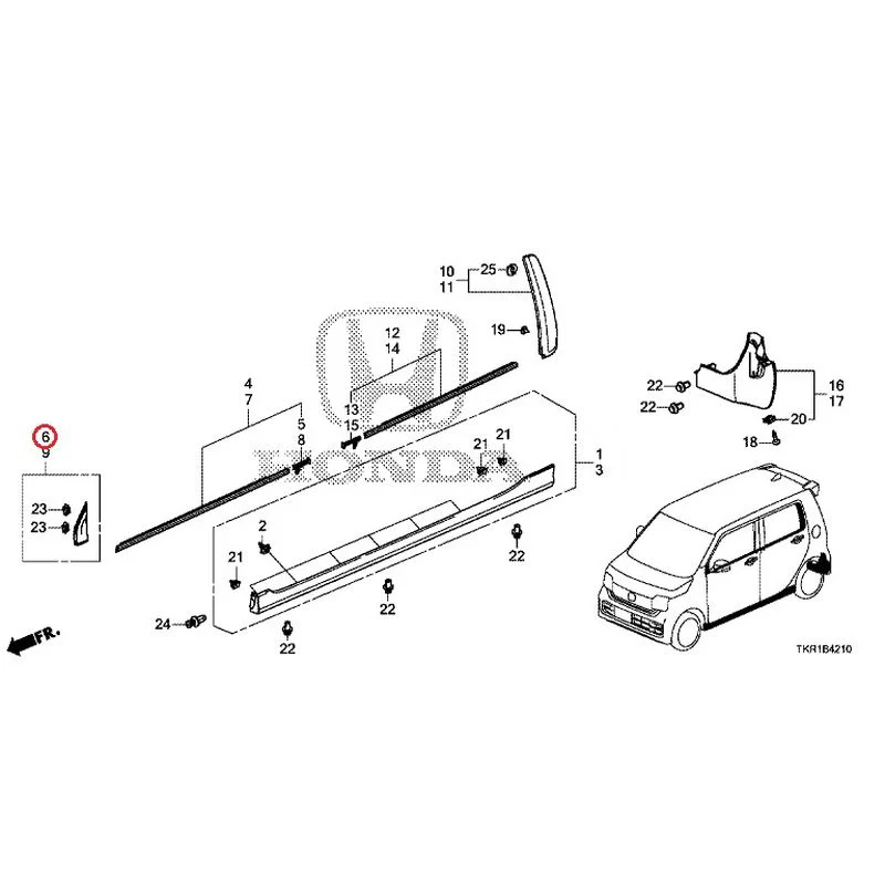 [NEW] JDM HONDA N-WGN JH3 2023 Molding/Side Sill Garnish GENUINE OEM - Image 4