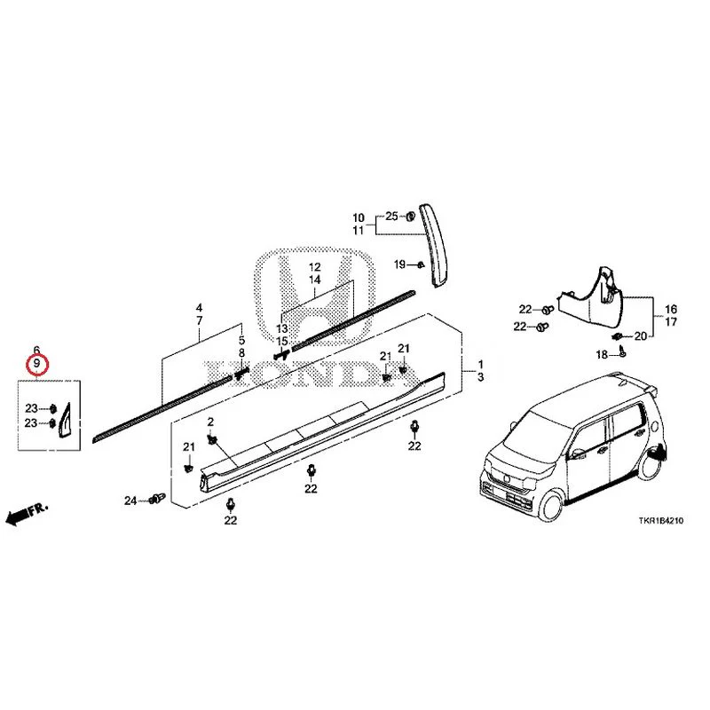 [NEW] JDM HONDA N-WGN JH3 2023 Molding/Side Sill Garnish GENUINE OEM - Image 7