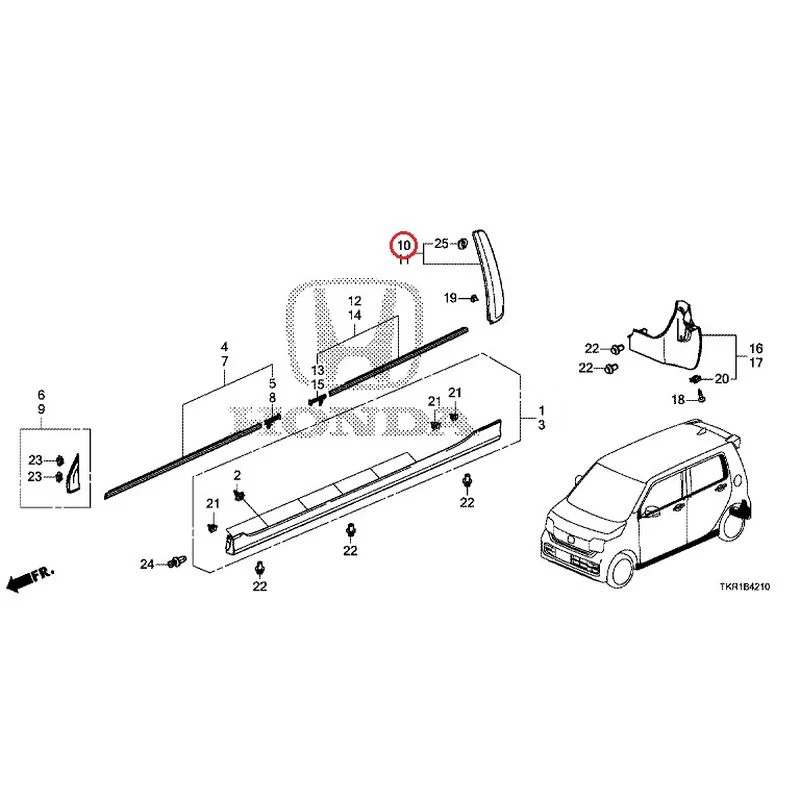 [NEW] JDM HONDA N-WGN JH3 2023 Molding/Side Sill Garnish GENUINE OEM - Image 8