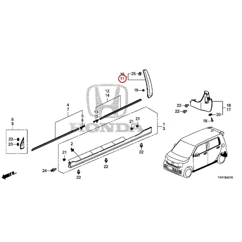 [NEW] JDM HONDA N-WGN JH3 2023 Molding/Side Sill Garnish GENUINE OEM - Image 9