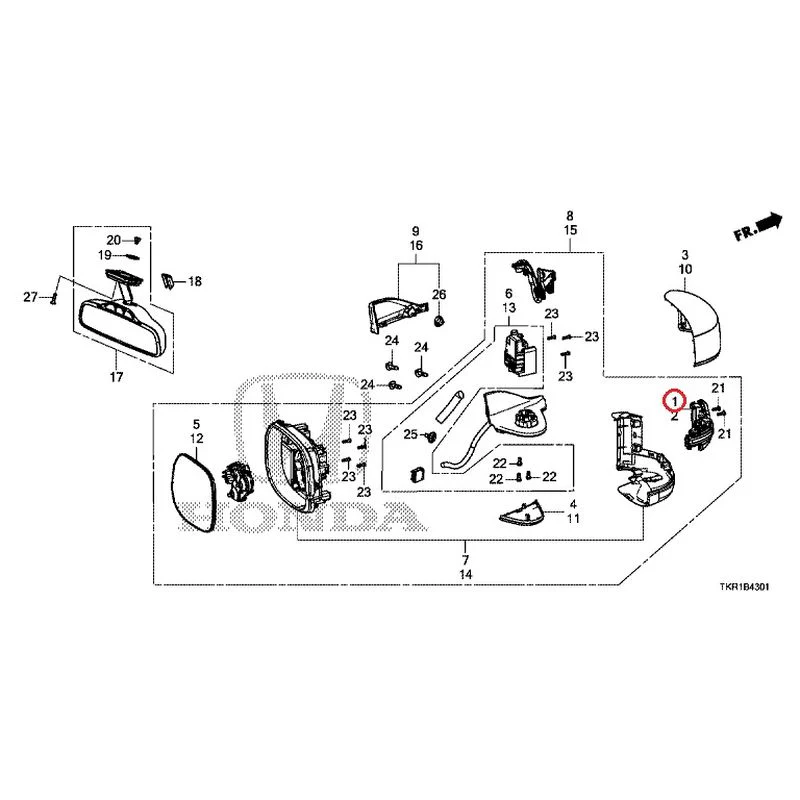 [NEW] JDM HONDA N-WGN JH3 2023 Mirrors (2) GENUINE OEM - Image 2