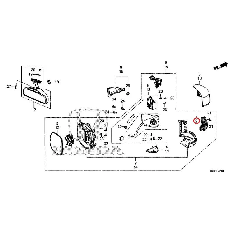 [NEW] JDM HONDA N-WGN JH3 2023 Mirrors (2) GENUINE OEM - Image 3
