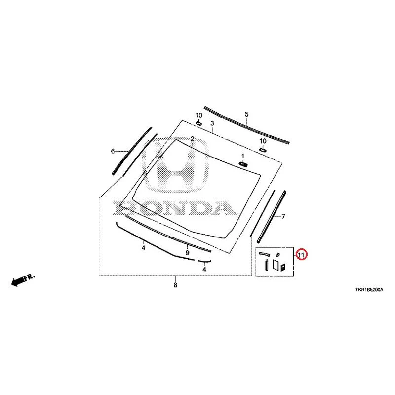 [NEW] JDM HONDA N-WGN JH3 2023 Front Windshield GENUINE OEM - Image 10