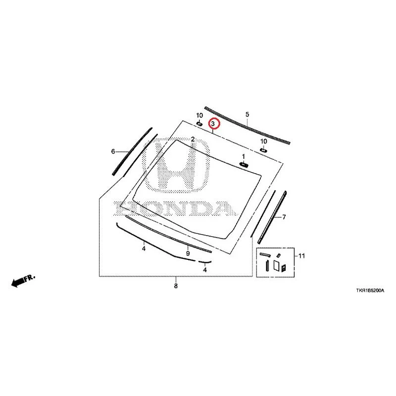 [NEW] JDM HONDA N-WGN JH3 2023 Front Windshield GENUINE OEM - Image 3