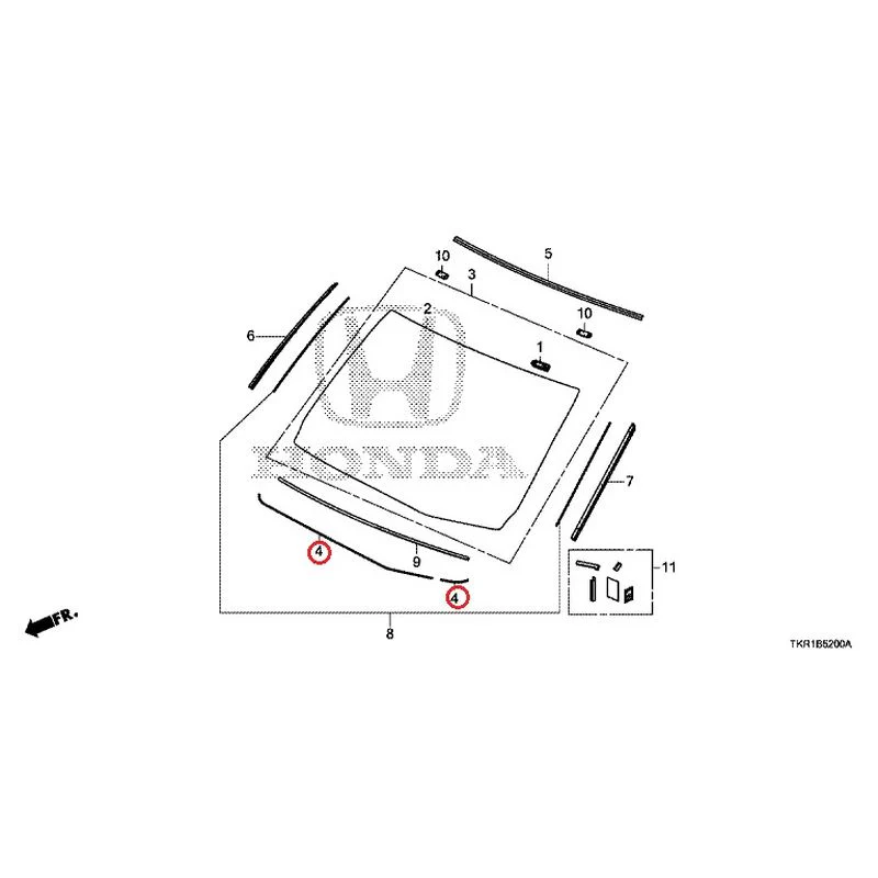 [NEW] JDM HONDA N-WGN JH3 2023 Front Windshield GENUINE OEM - Image 4
