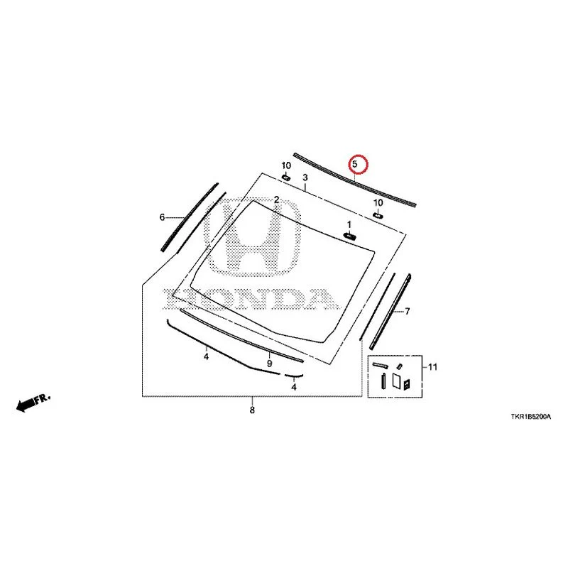 [NEW] JDM HONDA N-WGN JH3 2023 Front Windshield GENUINE OEM - Image 5
