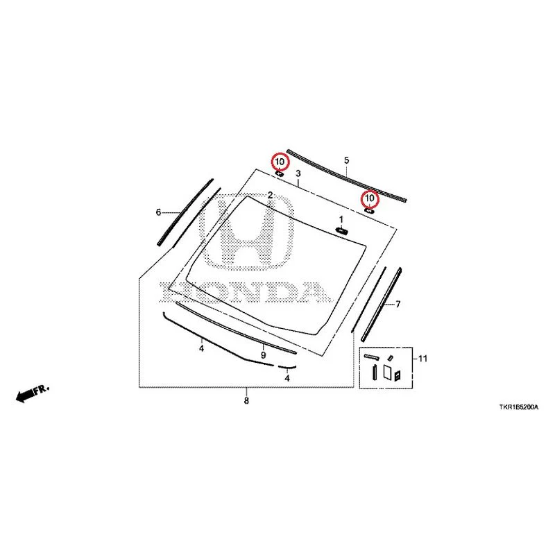 [NEW] JDM HONDA N-WGN JH3 2023 Front Windshield GENUINE OEM - Image 9