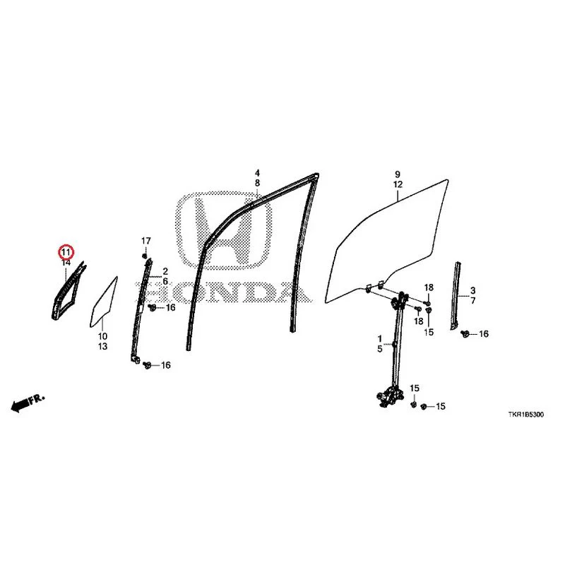 [NEW] JDM HONDA N-WGN JH3 2023 Front Door Glass/Regulator GENUINE OEM - Image 12