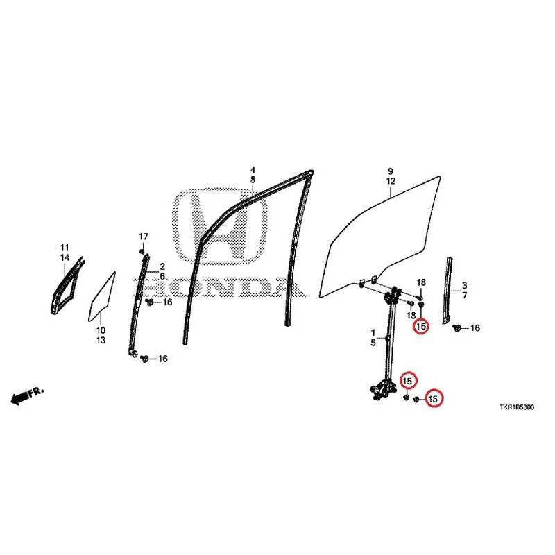 [NEW] JDM HONDA N-WGN JH3 2023 Front Door Glass/Regulator GENUINE OEM - Image 16