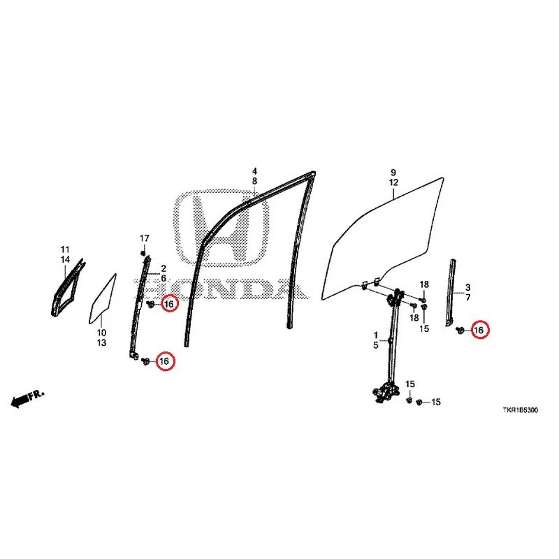 [NEW] JDM HONDA N-WGN JH3 2023 Front Door Glass/Regulator GENUINE OEM - Image 17