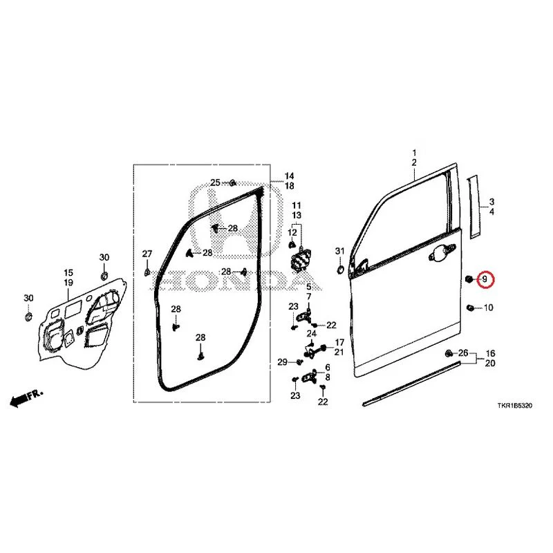 [NEW] JDM HONDA N-WGN JH3 2023 Front Door Panel GENUINE OEM - Image 10