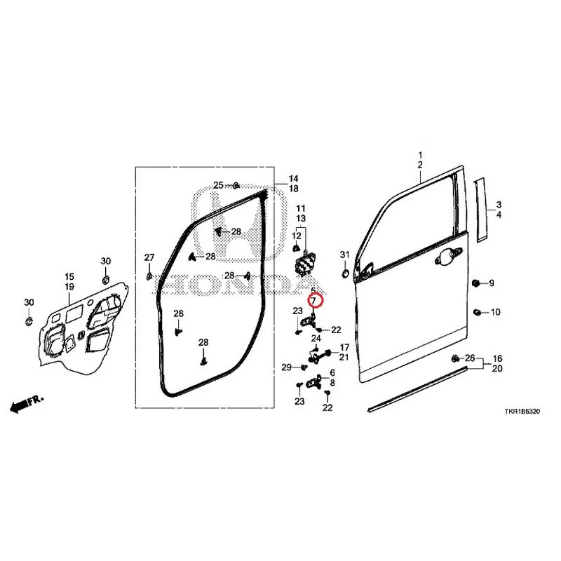 [NEW] JDM HONDA N-WGN JH3 2023 Front Door Panel GENUINE OEM - Image 8