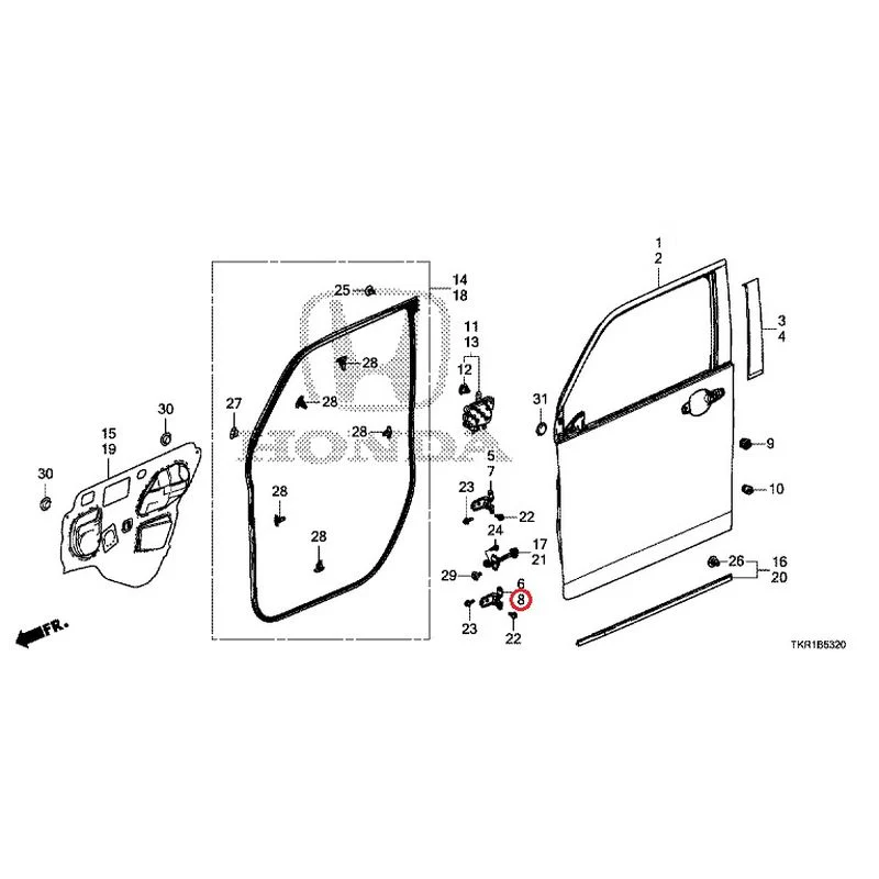 [NEW] JDM HONDA N-WGN JH3 2023 Front Door Panel GENUINE OEM - Image 9