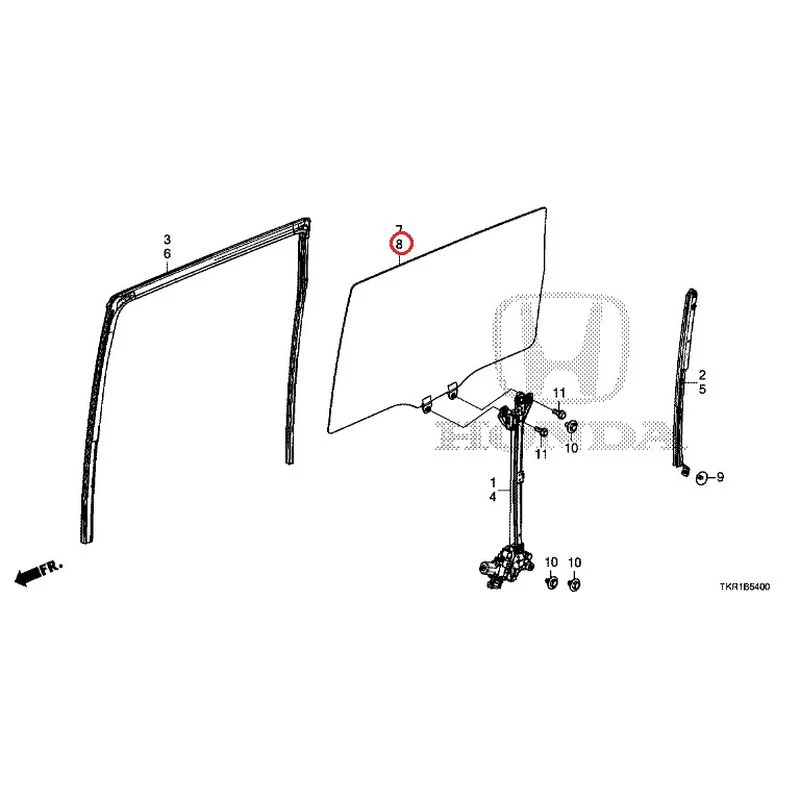 [NEW] JDM HONDA N-WGN JH3 2023 Rear Door Glass/Regulator GENUINE OEM - Image 9