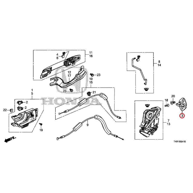 [NEW] JDM HONDA N-WGN JH3 2023 Rear Door Locks/Outer Handles GENUINE OEM - Image 5