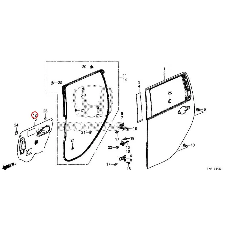 [NEW] JDM HONDA N-WGN JH3 2023 Rear Door Panel GENUINE OEM - Image 13