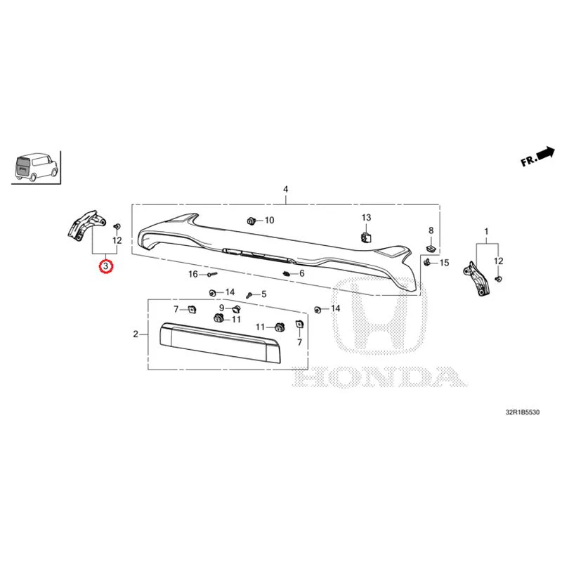 [NEW] JDM HONDA N-BOX JF5 2024 Tailgate Garnish GENUINE OEM - Image 12