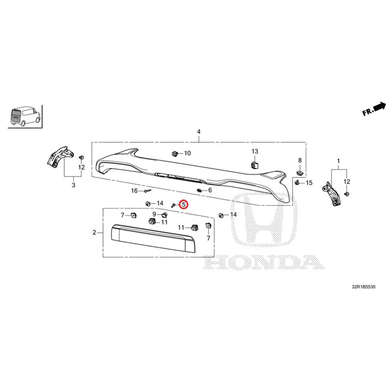 [NEW] JDM HONDA N-BOX JF5 2024 Tailgate Garnish GENUINE OEM - Image 13