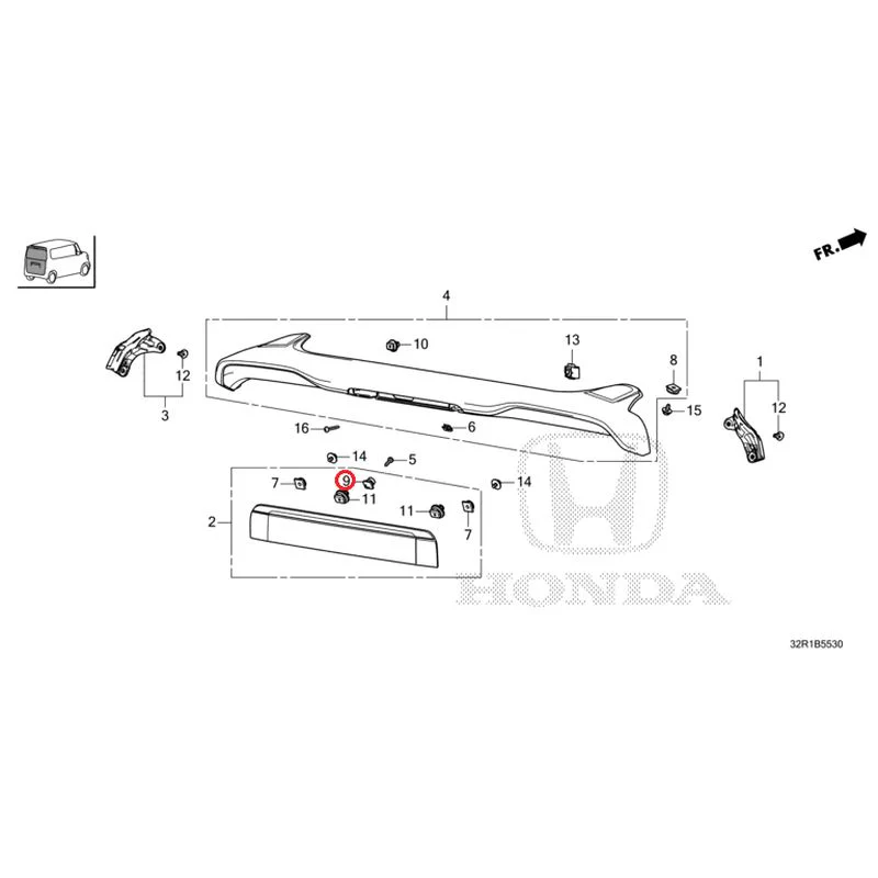 [NEW] JDM HONDA N-BOX JF5 2024 Tailgate Garnish GENUINE OEM - Image 15