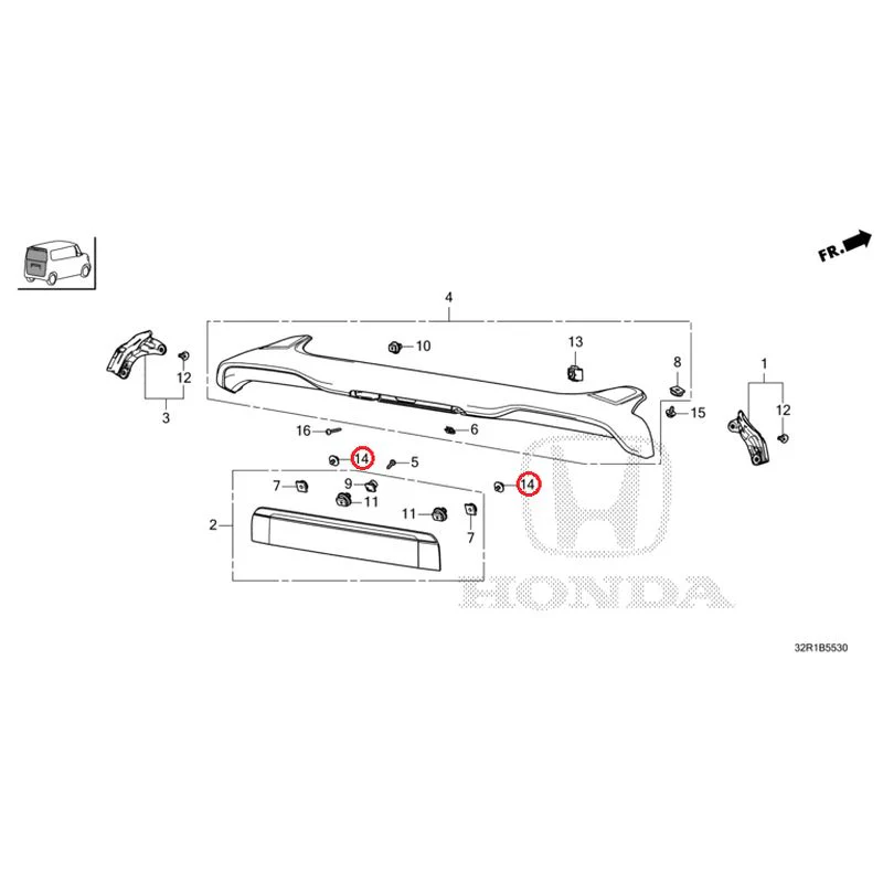 [NEW] JDM HONDA N-BOX JF5 2024 Tailgate Garnish GENUINE OEM - Image 18