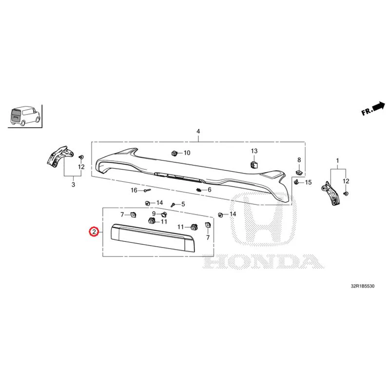 [NEW] JDM HONDA N-BOX JF5 2024 Tailgate Garnish GENUINE OEM - Image 7