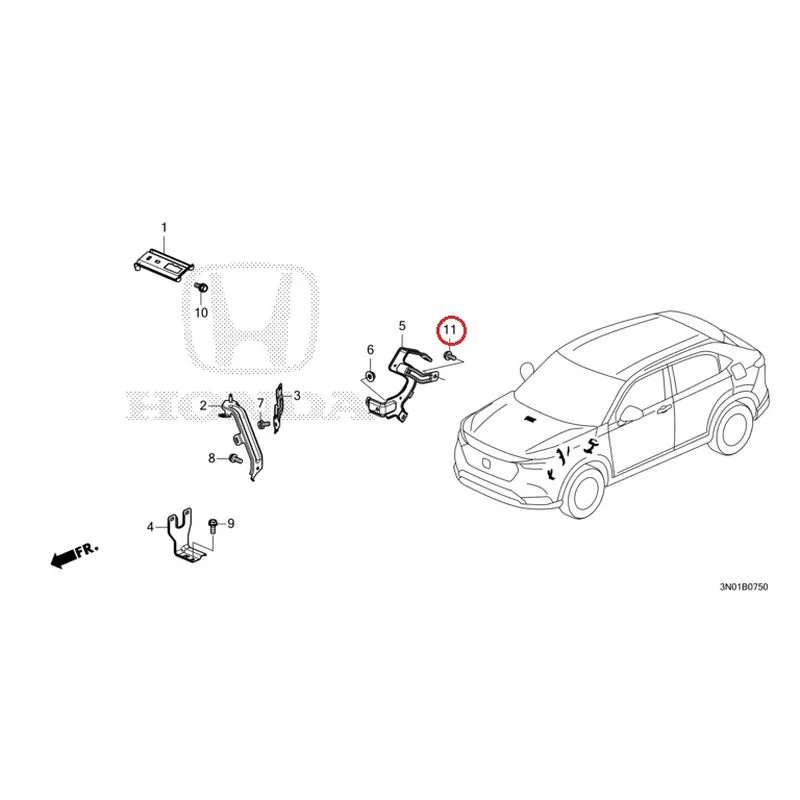 [NEW] JDM HONDA VEZEL e:HEV RV5 2025 Wiring Harness Bracket GENUINE OEM - Image 12