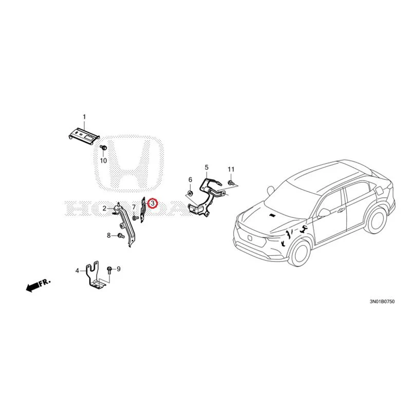 [NEW] JDM HONDA VEZEL e:HEV RV5 2025 Wiring Harness Bracket GENUINE OEM - Image 4