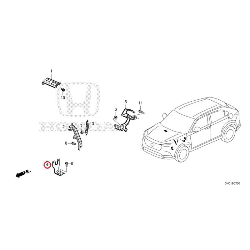 [NEW] JDM HONDA VEZEL e:HEV RV5 2025 Wiring Harness Bracket GENUINE OEM - Image 5