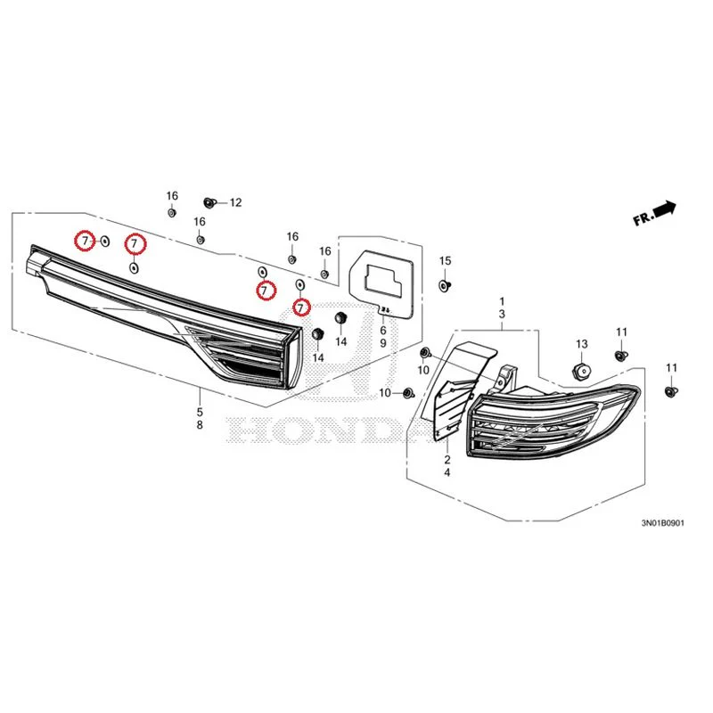 [NEW] JDM HONDA VEZEL e:HEV RV5 2025 Tail Lights (2) GENUINE OEM - Image 8