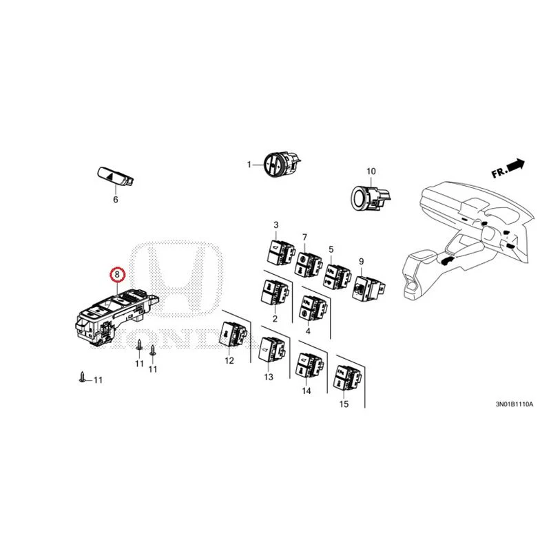 [NEW] JDM HONDA VEZEL e:HEV RV5 2025 Switches GENUINE OEM - Image 4