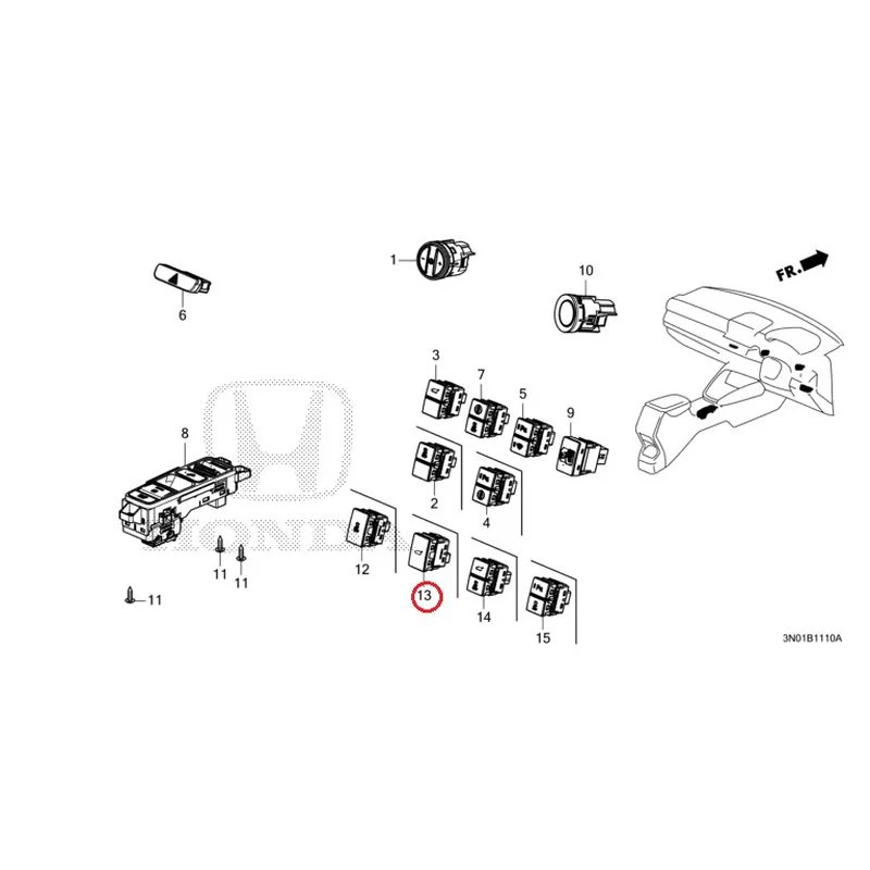 [NEW] JDM HONDA VEZEL e:HEV RV5 2025 Switches GENUINE OEM - Image 7