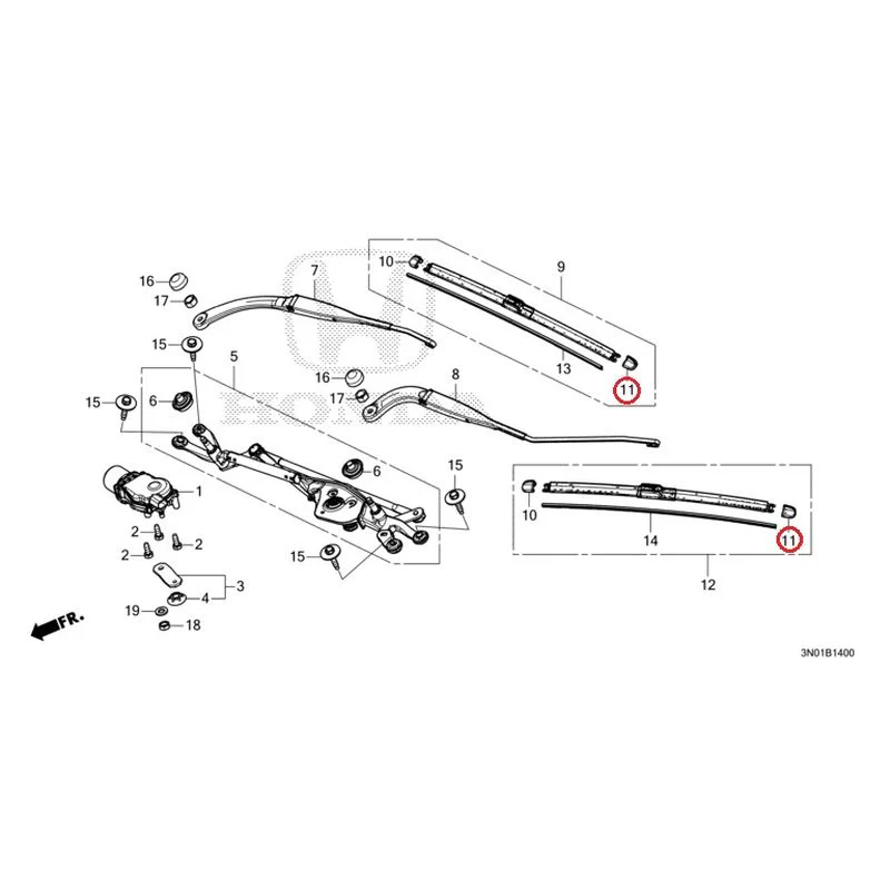[NEW] JDM HONDA VEZEL e:HEV RV5 2025 Front Windshield Wiper GENUINE OEM - Image 12