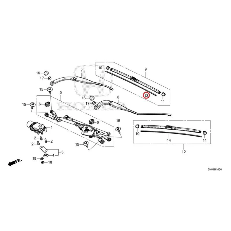 [NEW] JDM HONDA VEZEL e:HEV RV5 2025 Front Windshield Wiper GENUINE OEM - Image 14