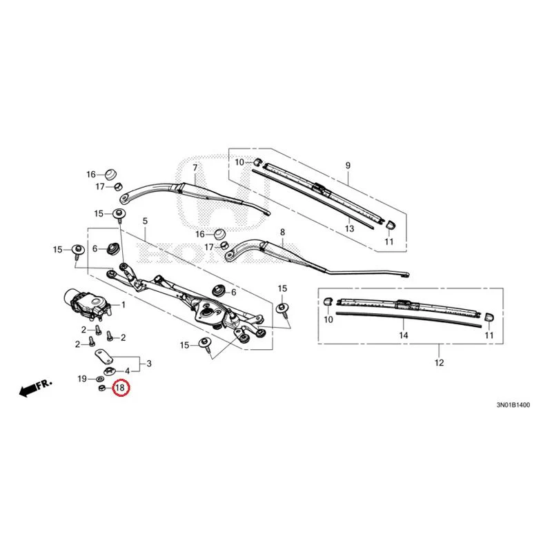 [NEW] JDM HONDA VEZEL e:HEV RV5 2025 Front Windshield Wiper GENUINE OEM - Image 21