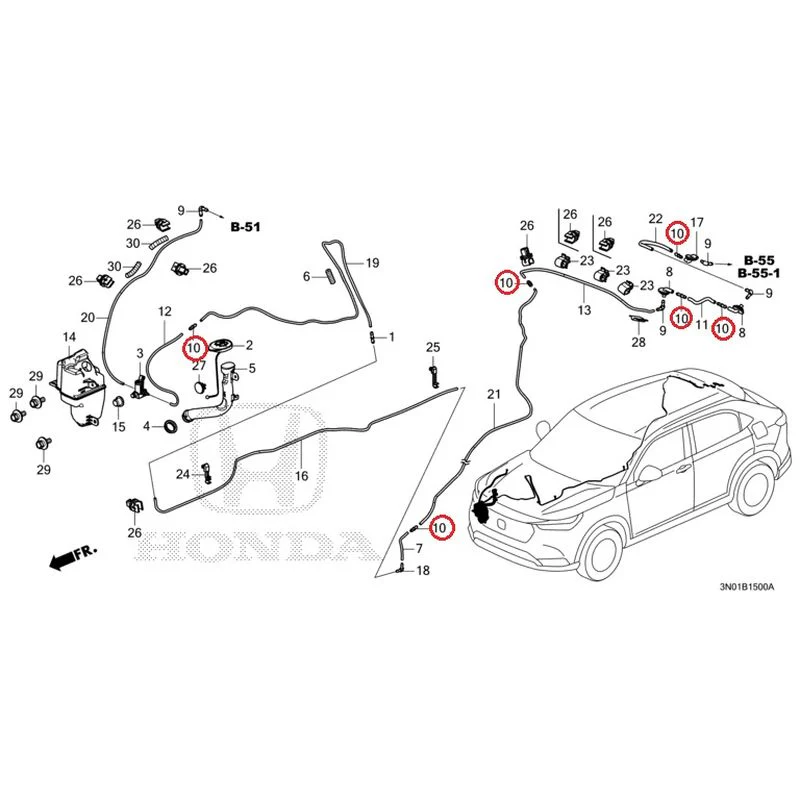 [NEW] JDM HONDA VEZEL e:HEV RV5 2025 Windshield Washer GENUINE OEM - Image 11