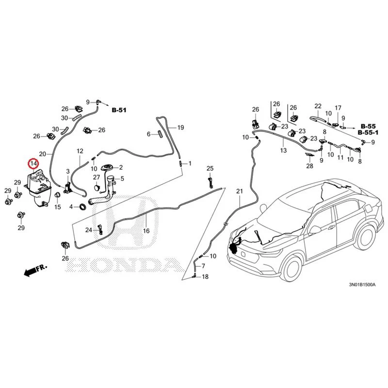 [NEW] JDM HONDA VEZEL e:HEV RV5 2025 Windshield Washer GENUINE OEM - Image 15