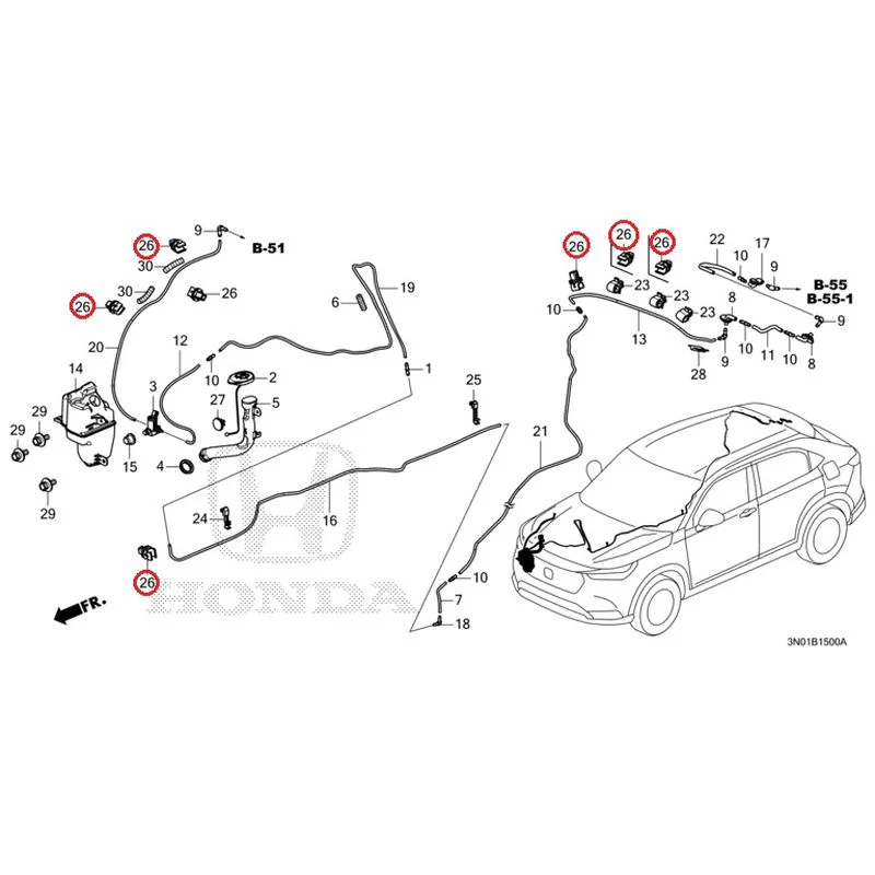 [NEW] JDM HONDA VEZEL e:HEV RV5 2025 Windshield Washer GENUINE OEM - Image 26
