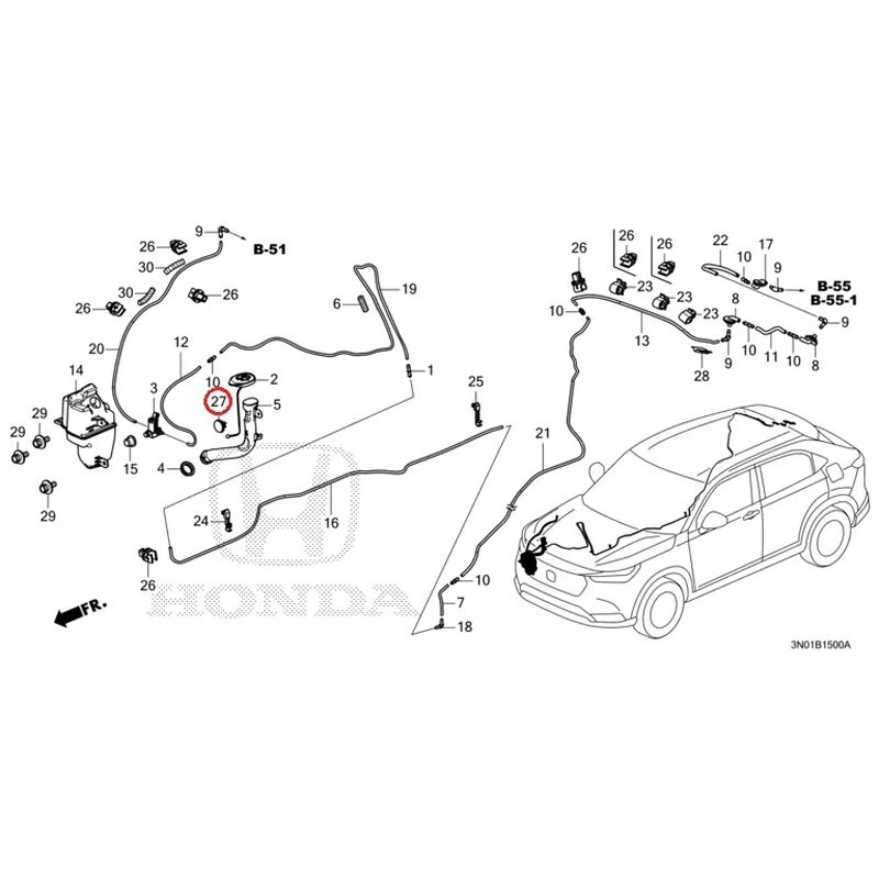 [NEW] JDM HONDA VEZEL e:HEV RV5 2025 Windshield Washer GENUINE OEM - Image 27