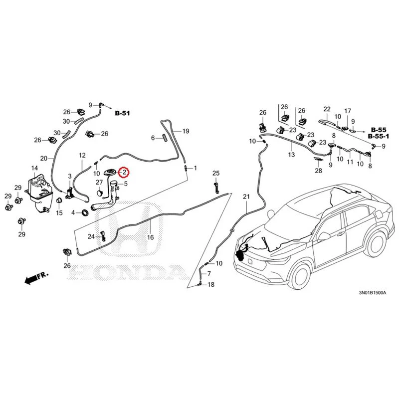 [NEW] JDM HONDA VEZEL e:HEV RV5 2025 Windshield Washer GENUINE OEM - Image 3