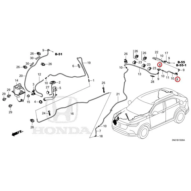 [NEW] JDM HONDA VEZEL e:HEV RV5 2025 Windshield Washer GENUINE OEM - Image 9