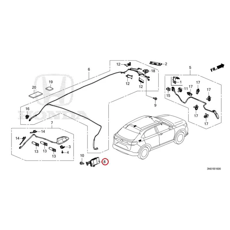 [NEW] JDM HONDA VEZEL e:HEV RV5 2025 Antenna GENUINE OEM - Image 13