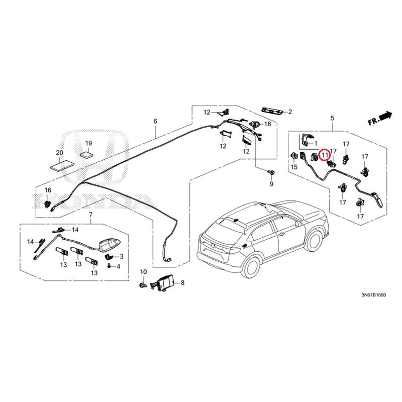 [NEW] JDM HONDA VEZEL e:HEV RV5 2025 Antenna GENUINE OEM - Image 16