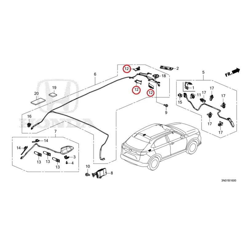 [NEW] JDM HONDA VEZEL e:HEV RV5 2025 Antenna GENUINE OEM - Image 17